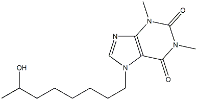 1,3-dimethyl-7-(7-hydroxyoctyl)xanthine,,结构式