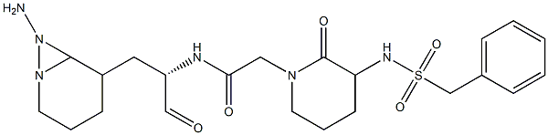 alpha-((1-aminoiminopiperidin-3-yl)methyl)-N-(2-(3-benzylsulfonamido-2-oxopiperidin-1-yl)-1-oxoethyl)glycinal Struktur