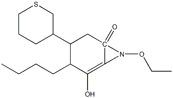 (RS)-2-1-(ETHOXYIMINO)BUTYL-3-HYDROXY-5-(3-THIANYL)-2-CYCLOHEXEN-1-ONE Struktur