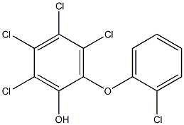 PENTACHLOROHYDROXYDIPHENYLETHER 化学構造式