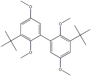 3,3'-DI-TERT-BUTYL-2,2',5,5'-TETRAMETHOXYBIPHENYL 结构式