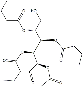 GLUCOSEMONOACETATETRIBUTYRATE Structure