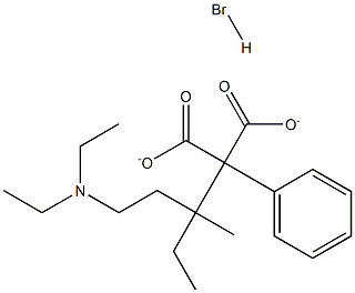 ETHYL2-DIETHYLAMINOETHYL-2-PHENYL-2-ETHYLMALONATEHYDROBROMIDE,,结构式