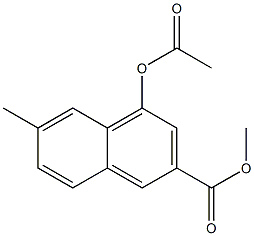 METHYL7-METHYL-1-ACETOXY-3-NAPHTHOATE,,结构式