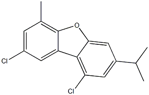 3-ISOPROPYL-6-METHYL-1,8-DICHLORODIBENZOFURAN Structure