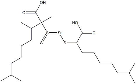 DIMETHYLTINBIS(ISOOCTYLTHIOGLYCOLATE)SULPHIDE Struktur