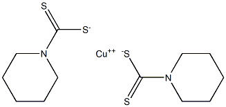 COPPER(II)PENTAMETHYLENEDITHIOCARBAMATE Struktur