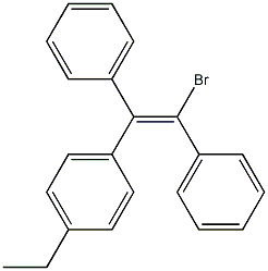 1-BROMO-2-(PARA-ETHYLPHENYL)-1,2-DIPHENYLETHYLENE,,结构式