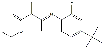 ETHYL3-(4-TERT-BUTYL-2-FLUOROPHENYLIMINO)-2-METHYLBUTANOATE,,结构式