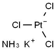 PLATINATE(1-),AMMINETRICHLORO-,POTASSIUM,,结构式