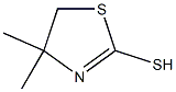 4,4-DIMETHYL-2-MERCAPTOTHIAZOLINE 化学構造式