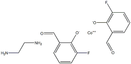 BIS(3-FLUORSALICYLALDEHYDE)ETHYLENE-DIIMINECOBALT,,结构式