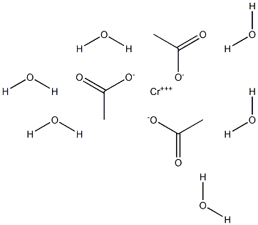 ACETICACID,CHROMIUM(III)SALT,HEXAHYDRATE Structure