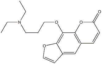 8-DIETHYLAMINOPROPYLOXYPSORALEN Structure