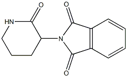 3-(1,3-DIHYDRO-1,3-DIOXO-ISOINDOL-2-YL)-2-OXOPIPERIDINE 化学構造式