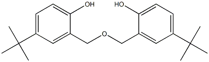 4-TERT-BUTYL-2-(5-TERT-BUTYL-2-HYDROXY-BENZYLOXYMETHYL)-PHENOL 化学構造式