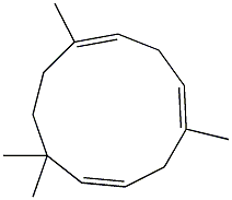 4,7,10-Cycloundecatriene, 1,1,4,8-tetramethyl-, cis,cis,cis- 结构式