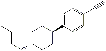4-(trans-4-n-Pentylcyclohexyl)phenylacetylene Structure