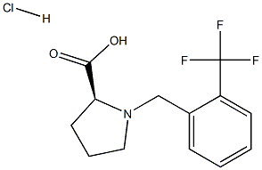 (R)-alpha-(2-trifluoromethyl-benzyl)-proline hydrochloride Structure