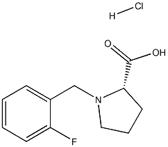 (S)-alpha-(2-fluoro-benzyl)-proline hydrochloride,,结构式