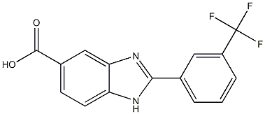 2-(3-Trifluoromethylphenyl)-1H-benzimidazole-5-carboxylic acid 结构式