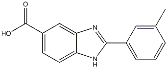 2-m-Tolyl-1H-benzimidazole-5-carboxylic acid 化学構造式
