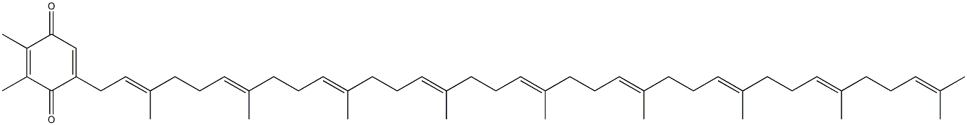 2,3-dimethyl-5-[(2E,6E,10E,14E,18E,22E,26E,30E)-3,7,11,15,19,23,27,31,35-nonamethylhexatriaconta-2,6,10,14,18,22,26,30,34-nonaenyl]cyclohexa-2,5-diene-1,4-dione 化学構造式