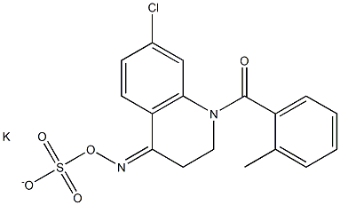 potassium (4Z)-7-chloro-1-(2-methylbenzoyl)-4-sulfonatooxyimino-2,3-dihydroquinoline|