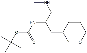 [1-Methylaminomethyl-2-(tetrahydro-pyran-3-yl)-ethyl]-carbamic acid tert-butyl ester 化学構造式