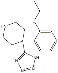 4-(2-Ethoxy-phenyl)-4-(1H-tetrazol-5-yl)-piperidine 化学構造式
