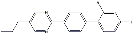 2-(2',4'-Difluorobiphenyl-4-yl)-5- propylpyrimidine,,结构式