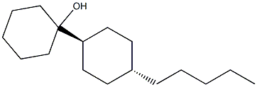 Trans-4-pentylcyclohexylcyclohexanol Struktur