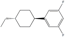 反式-4-乙基环己基-3,5-二氟苯, , 结构式