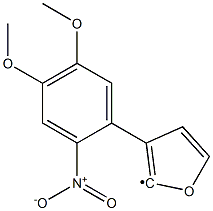 (4,5-Dimethoxy-2-nitro-phenyl)-furan-2-yl- 化学構造式