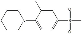 1-[(2-Methyl-4-methylsulfonyl)phenyl]piperidine- 结构式