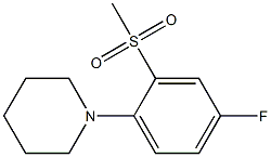 1-[4-Fluoro-2-(methylsulfonyl)phenyl]piperidine- 结构式