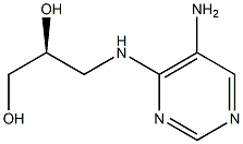 (2S)-3-[(5-aminopyrimidin-4-yl)amino]propane-1,2-diol,,结构式