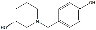 (3R)-1-(4-hydroxybenzyl)piperidin-3-ol,,结构式