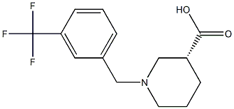 (3R)-1-[3-(trifluoromethyl)benzyl]piperidine-3-carboxylic acid Struktur