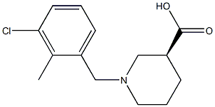 (3S)-1-(3-chloro-2-methylbenzyl)piperidine-3-carboxylic acid Structure