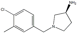 (3S)-1-(4-chloro-3-methylbenzyl)pyrrolidin-3-amine Structure
