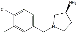 (3S)-1-(4-chloro-3-methylbenzyl)pyrrolidin-3-amine 结构式