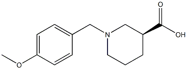 (3S)-1-(4-methoxybenzyl)piperidine-3-carboxylic acid,,结构式