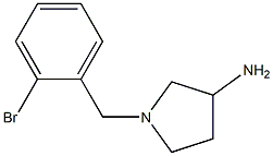 1-(2-bromobenzyl)pyrrolidin-3-amine 化学構造式