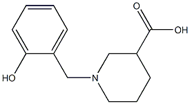 1-(2-hydroxybenzyl)piperidine-3-carboxylic acid 化学構造式