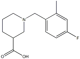 1-(4-fluoro-2-methylbenzyl)piperidine-3-carboxylic acid 结构式