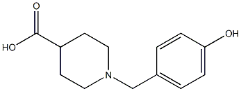 1-(4-hydroxybenzyl)piperidine-4-carboxylic acid Structure