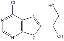 1-(6-chloro-9H-purin-8-yl)ethane-1,2-diol Structure