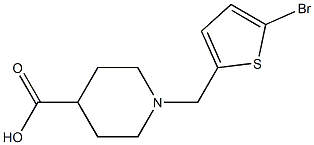 1-[(5-bromothiophen-2-yl)methyl]piperidine-4-carboxylic acid 结构式