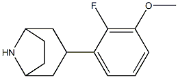 3-(2-fluoro-3-methoxyphenyl)-8-azabicyclo[3.2.1]octane 结构式